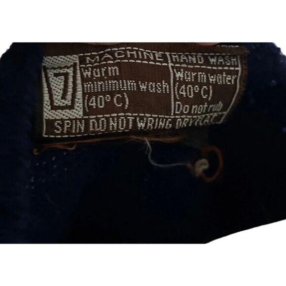 Vintage Gaeltarra West Country Irish Shetland Blue Knit 100% Wool Sweater EU 40 - Picture 7 of 7